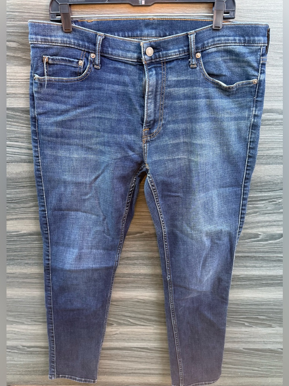 Abercrombie & Fitch Felix Super Slim Stretch Men’s Jeans 36x32 Blue Wash